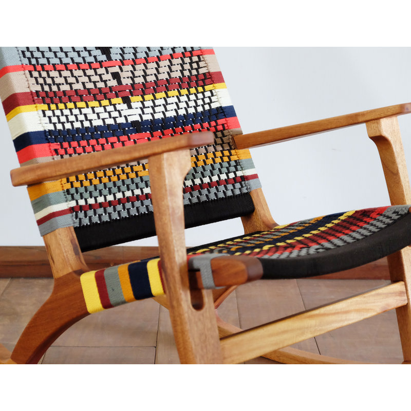 Masaya Rocking Chair, Natural, San Geronimo Pattern