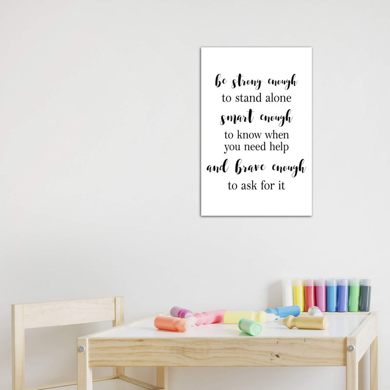 «Be Strong Enough», reproduction d'art textuel, Toile tendue, Aucun mat, H 18 po x l 12 po x 1,5 po