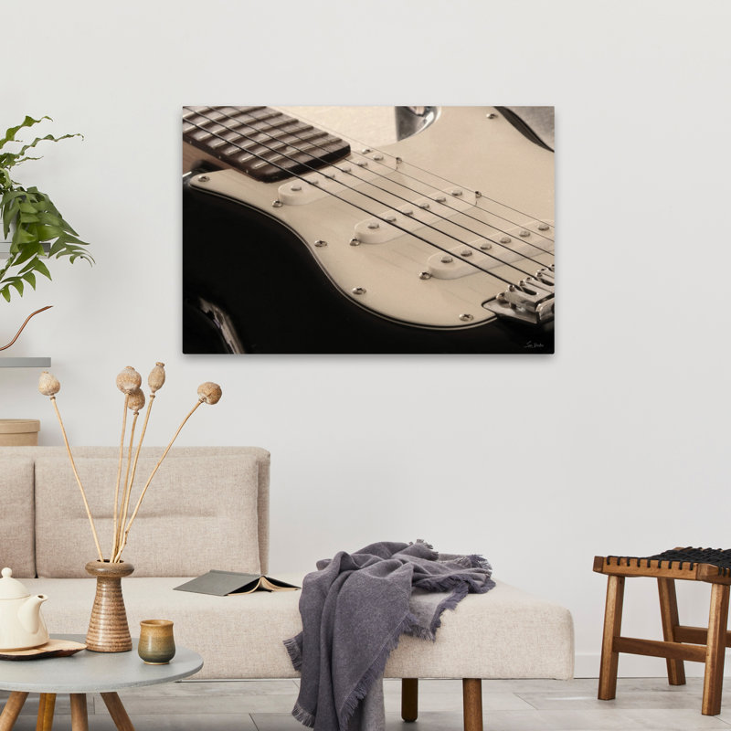 Guitare électrique IV - art de wagon de grange rétro, H 24 po x l 36 po