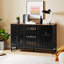 Armoire d'appoint avec 3 tiroirs, 4 tablettes et pieds en métal