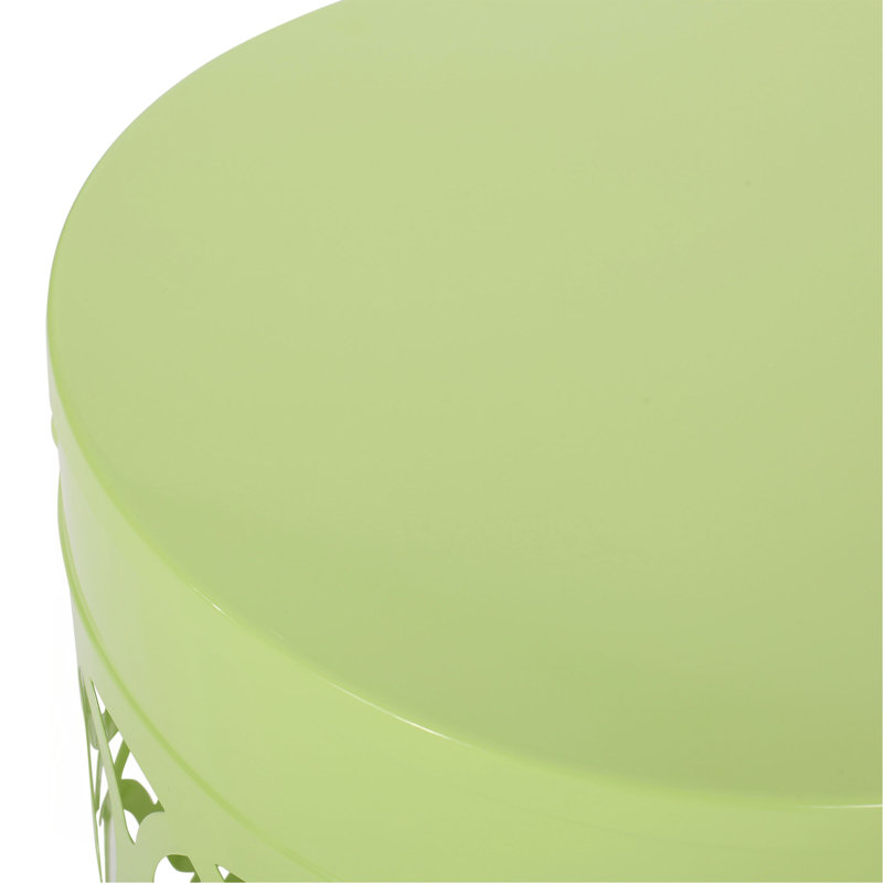 Outdoor Metal End Table -Large, Green
