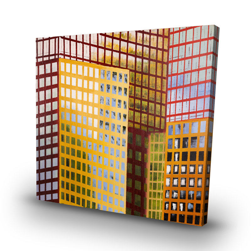 Skyscrapers - 32"x32" art on canvas