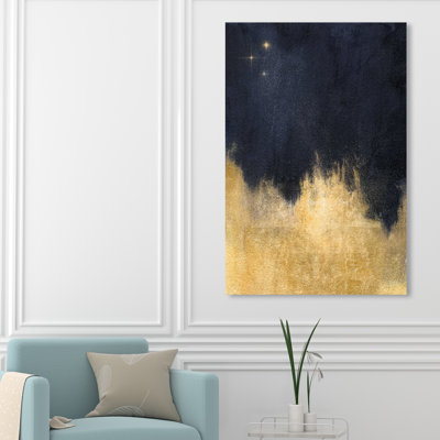 Étoiles dans la nuit - Reproduction d'art graphique sur papier