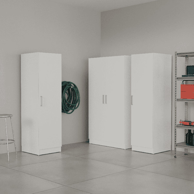 Vienna 3-Piece Tall Pantry Cabinet Set With Adjustable And Fixed Shelves