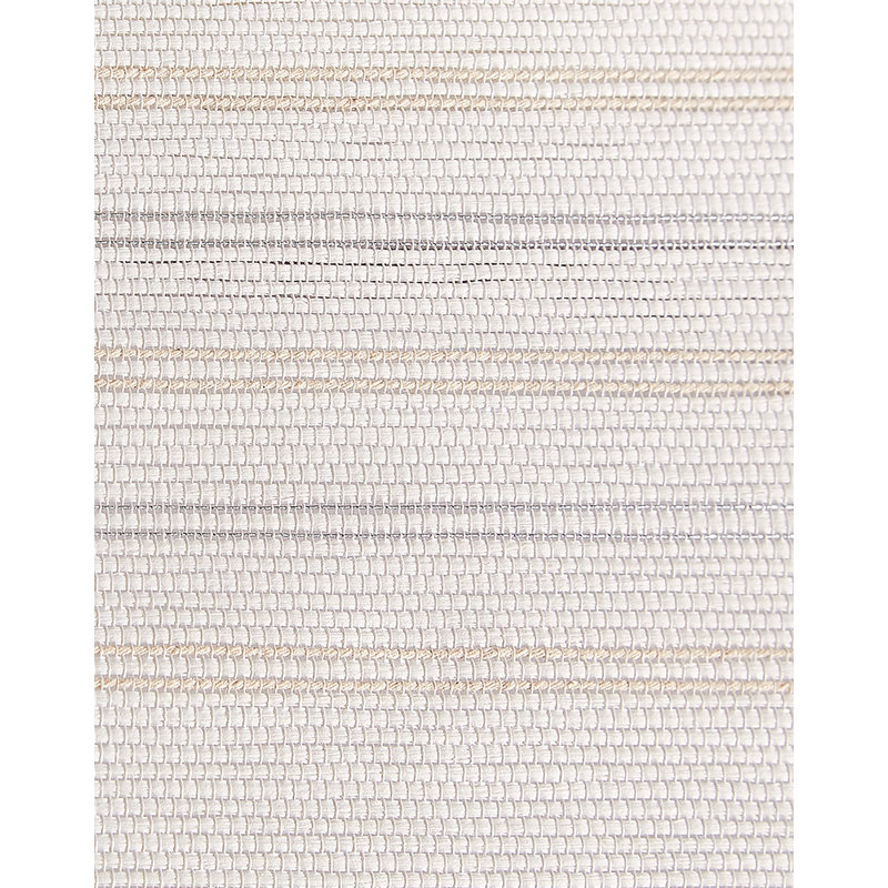 Rideau roulant blanc semi-transparent à rayures métalliques, l 47 po x L 64 po