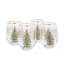 Polka Dot Stemless Wine Glasses, Set of 4