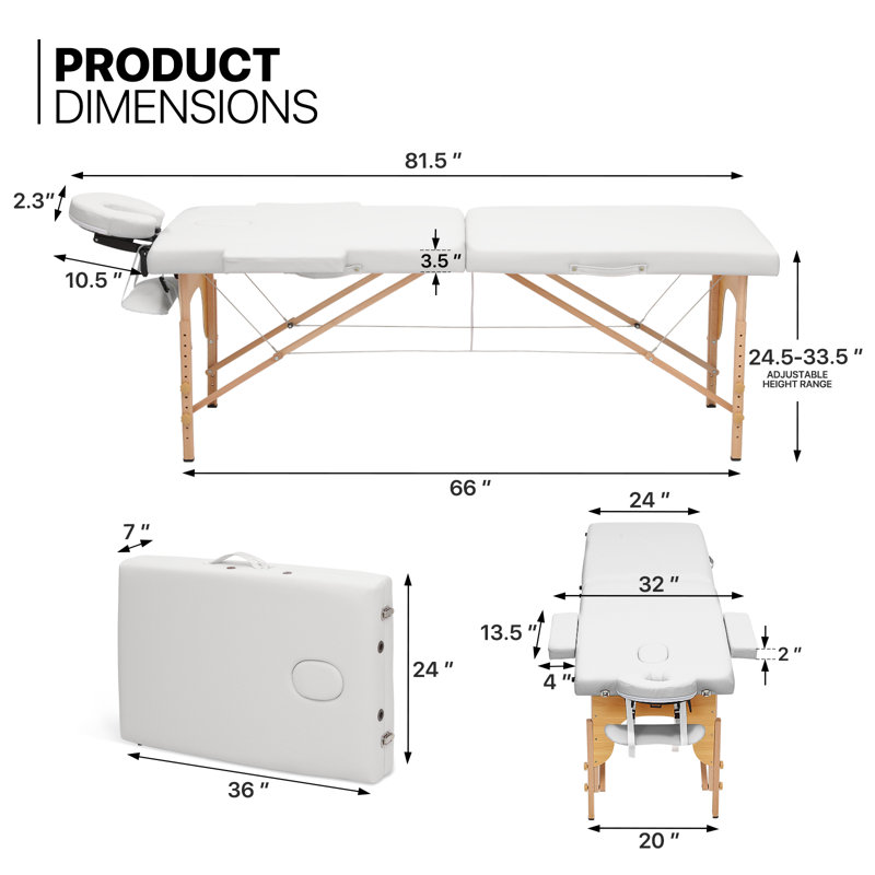 Table de massage Lorick, White