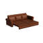 Canapé Chesterfield, canapé-lit gigogne de 93,7 po, canapé-lit convertible 3 en 1 en similicuir avec garniture cloutée et accoudoirs roulés, canapé-lit multifonctionnel, brun clair (nouveau SKU: W1885S00095 / W1885S00034)-128931875