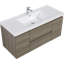 Meuble-lavabo mural moderne 48 po avec lavabo - Meuble de rangement mural, fermeture douce, gris cendré