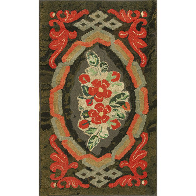 Tapis crocheté Antique Antique American