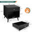 Table de chevet de 22,6 po de hauteur, tables de bout avec tiroir de rangement et tablette pour la chambre à coucher-559801040-559801054
