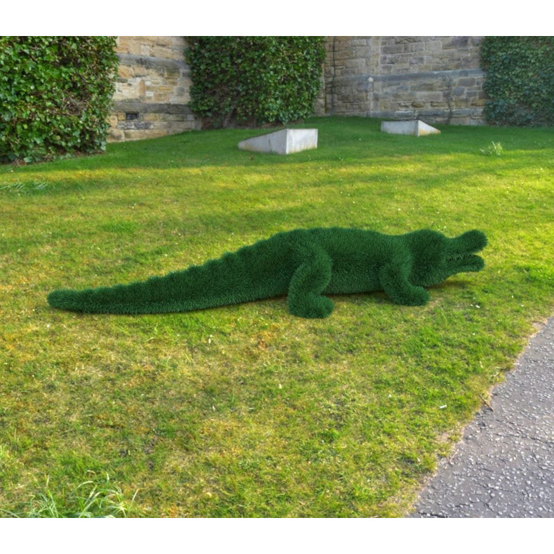 Topiaire d'extérieur crocodile vert