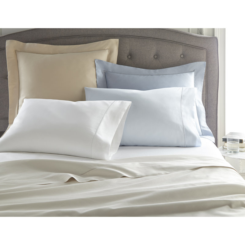 Soprano 420 Thread Count Egyptian-Quality Cotton Sateen Fitted Sheet, Twin XL Fitted Sheet, Ivory
