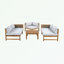 Ensemble d'extérieur 4 pièces en bois avec coussin moelleux-1938248804-1938248827