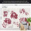 Papier peint floral - Jardin des souvenirs - rouge-1408242112