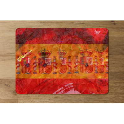 Craman Polyester-Coated Hardboard No Pattern Rectangle Placemat