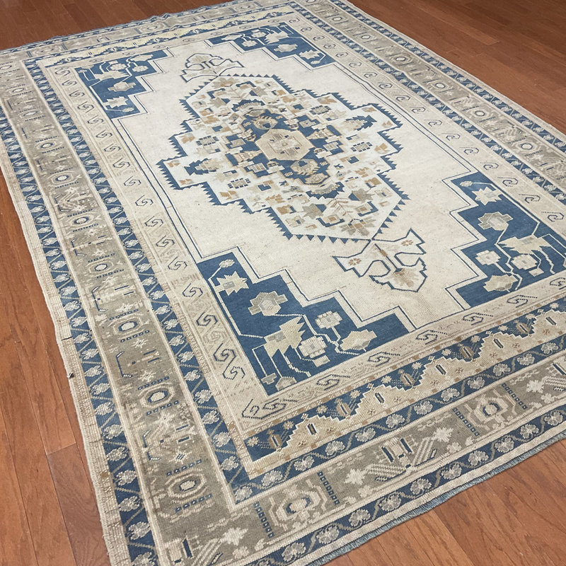 Tapis turc en laine Oushak fabriqué à la main Herat