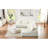 Beige Corduroy Sectional With Ergonomic Curved Spacious U-Shaped Living Room In