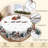 Christmas Snowy Reindeer Herd Pattern Design Washable Polyester Tablecloth