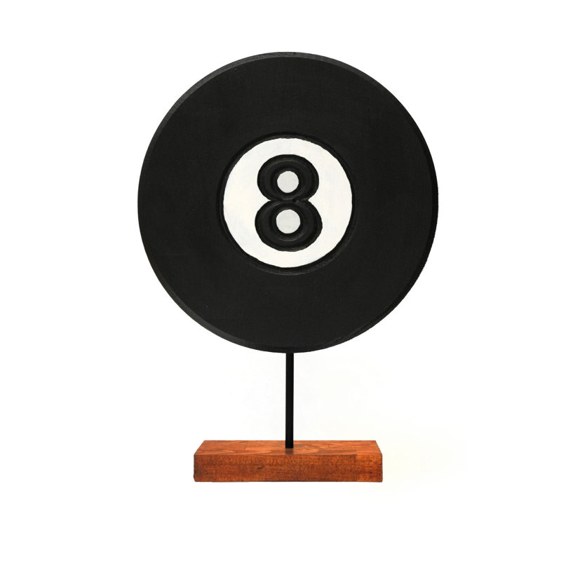 Objet décoratif, H 11 po x l 7,86 po x P 0,71 po, Noir/noyer