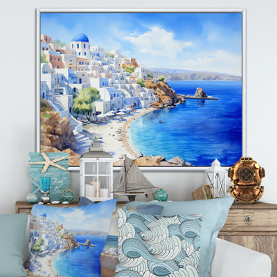 Santorini, Grèce, sérénité - Grèce, art mural