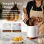 7.6" 360° Rotating Ceramic Utensil Holder (Speck White, Cork Bottom)