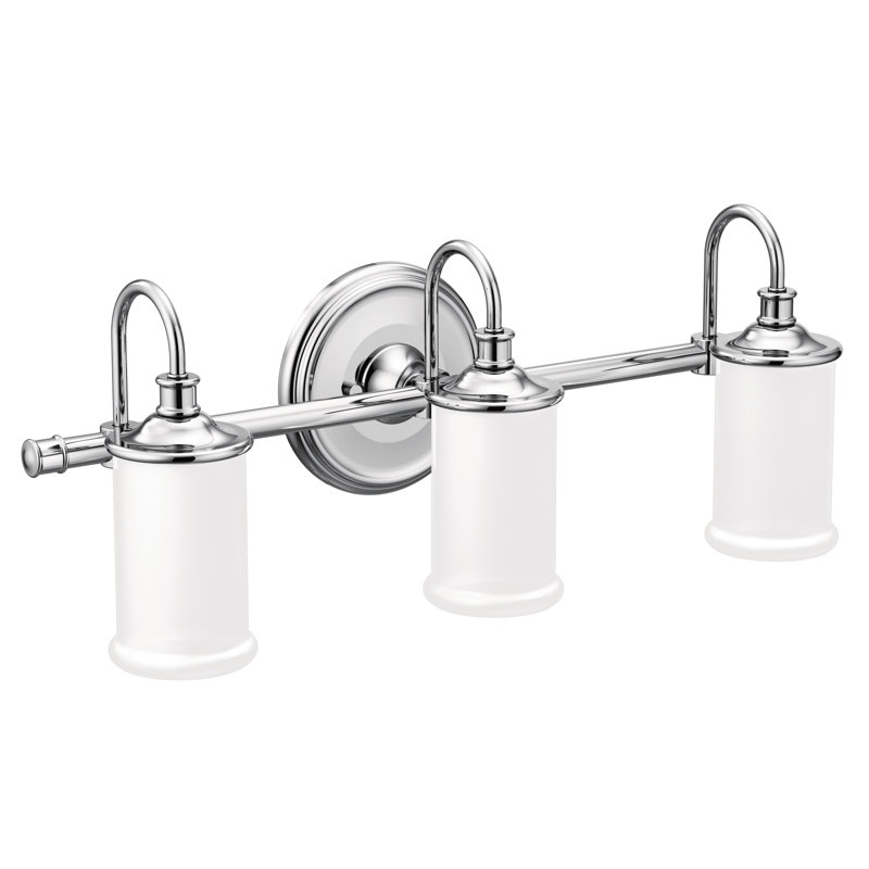 Belfield Traditional 3-Globe Wall Mounted Bathroom Vanity Light Fixture, Chrome