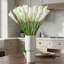 6 pièces de fleurs artificielles de lys Calla de 26 po, vraies longues tiges de Calla pour grands vases, décoration intérieure pour bureau de mariage