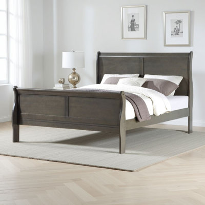 Borum Wooden King Sleigh Bed