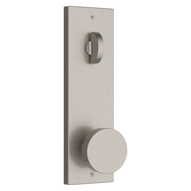 Santa Cruz Handleset, Contemporary Knob, Satin NIckel, 2.69" W x 2.41" D