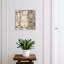 Key cabinet, Opens to the left, 30x30x5, White, Cut tree trunks create a harmonious pattern, 