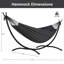 9,35 pi Ensemble de lit hamac d'extérieur pliable et portatif pour 2 personnes de style brésilien avec support-1764805540-1760563826