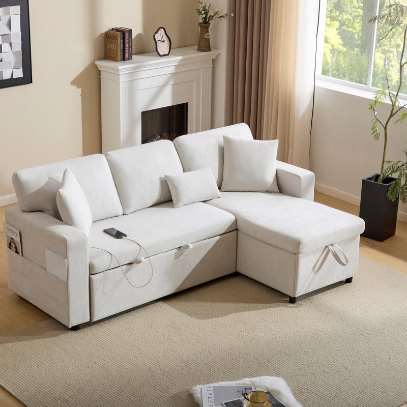3 Seater Fabric Corner Sofa , Beige