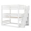 Lit superposé triple double avec escalier de rangement-397741728