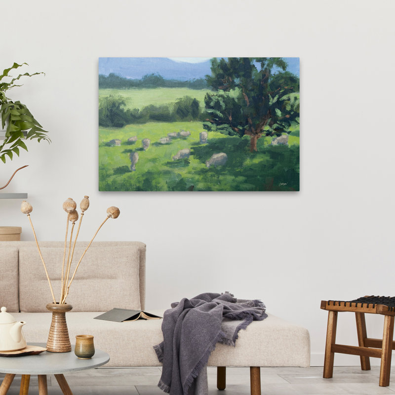 Animaux et vaches bleues, H 24 po x l 36 po