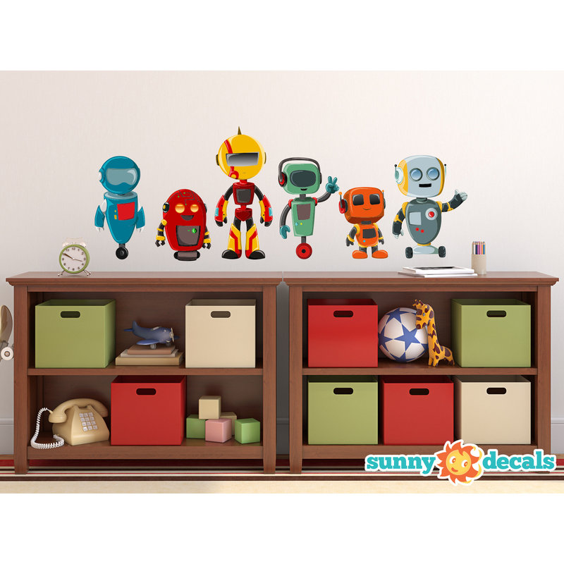 Adhésif décoratif mignon en tissu robot, Petit