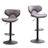 Upholstery Airlift Adjustable Swivel Barstool With Base, Set Of 2-1219348947