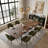 9-Piece Extendable Dining Table Set With Upholstered Side Chairs-123803697