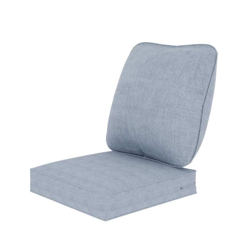 Outdoor 5''Deep Seat Chair Cushion Set, Light Grey