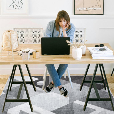 Office Chair Mat for Hardwood Floor, 60"x45" Easy Glide Computer Desk Mat Protecto