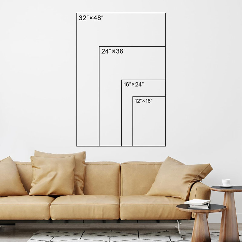 Grunge Abstract Paint Stroke Effect " Faded Textured Tan And Gray Color Blocks Abstract Shapes Minimalism Contemporary Nordic Wall Decor "