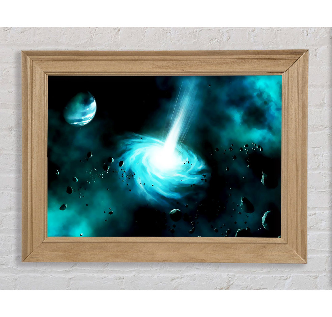 Green Star Explosion - Bilderrahmen Kunstdrucke