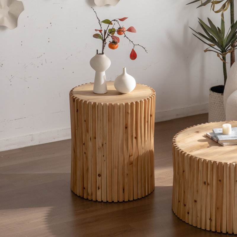 Table basse cylindrique de style rétro