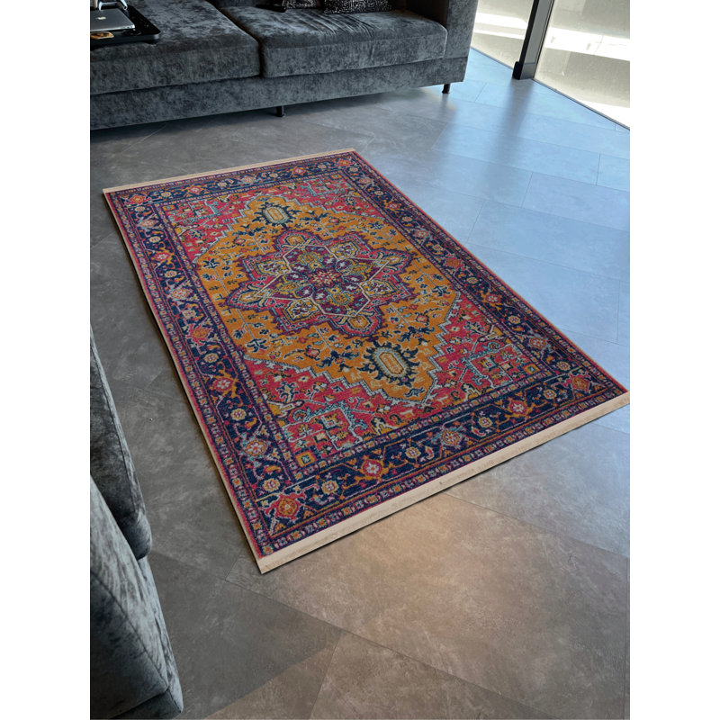 Tapis rectangulaire Vittorina, Tapis de couloir 4 pi x 8 pi 3 po