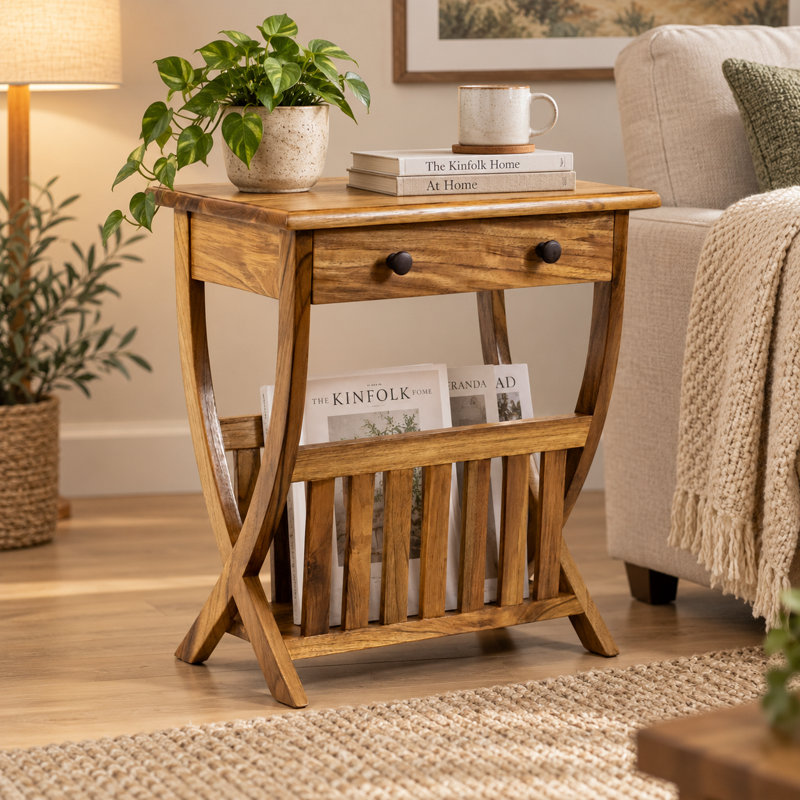 Solid Wood End Table