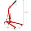 Grue de levage pliable pour moteur de 2 tonnes, grue pour atelier, grue en acier robuste avec 6 roulettes en fer (rouge)-129873831