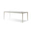 Plateau de table blanc en pierre frittée blanche avec aluminium
 Table de salle à manger pour la salle à manger / cuisine-1539680792