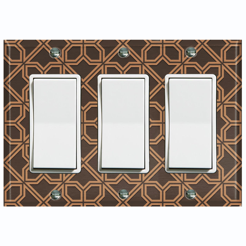 Patterned 3 - Gang Standard Wall Plate