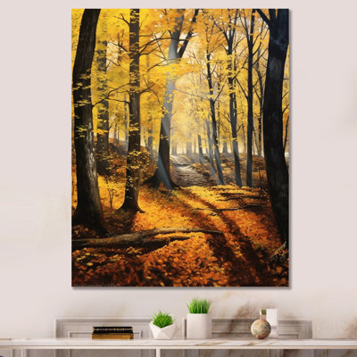 «Warm Autumn Sunlight Shining In The Forest I», reproduction sur toile