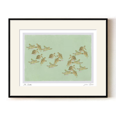 Mod-Ensemble The Turtles par ChiChi - impression d'art océan minimaliste avec tortues marines